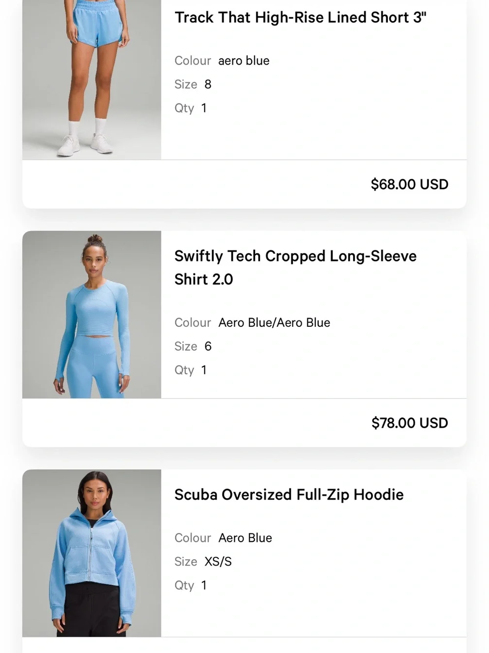 lululemon athletica Aero Blue matching long sleeve align short Set